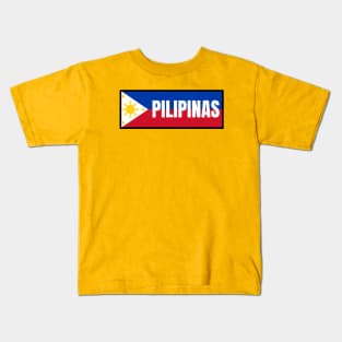 Pilipinas in Philippine Flag Kids T-Shirt